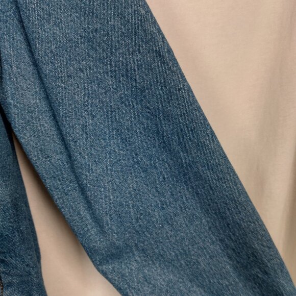 WVU Mountaineers Football Jean Jacket Men XL West Virginia University Upcycled - Picture 13 of 16